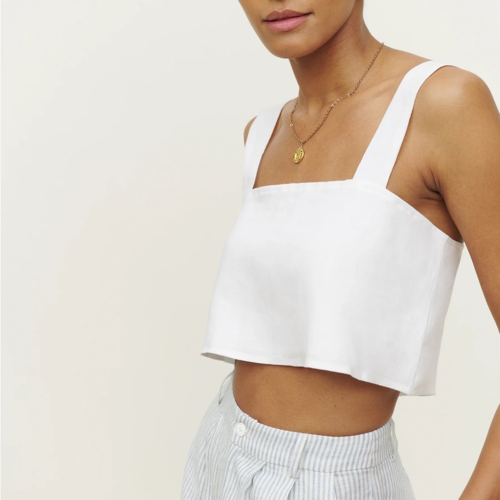 Reformation Lorin Linen Top